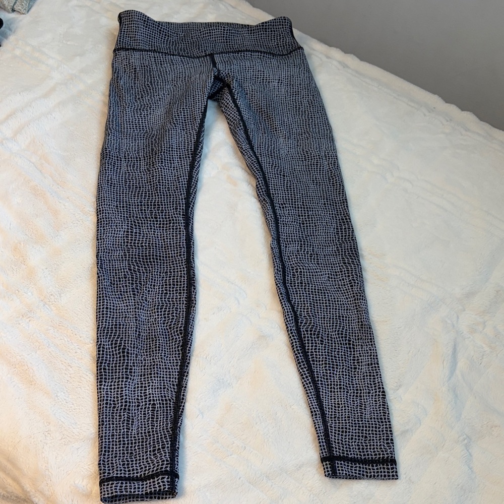 lululemon athletica Black and White Patterned Leggings